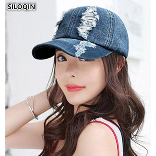 SILOQIN Cowboy Couple Hats Mens Cotton Baseball Caps 2020 New Personality Hole Hip Hop Hat Adjustable Size Womens Brands Cap
