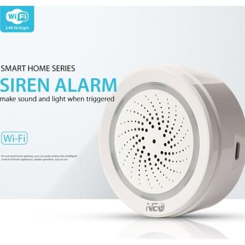 NEO NAS-AB02W WiFi Alarm Remote Control USB/Battery Powered Home Hotel Office 100 db Loud Siren