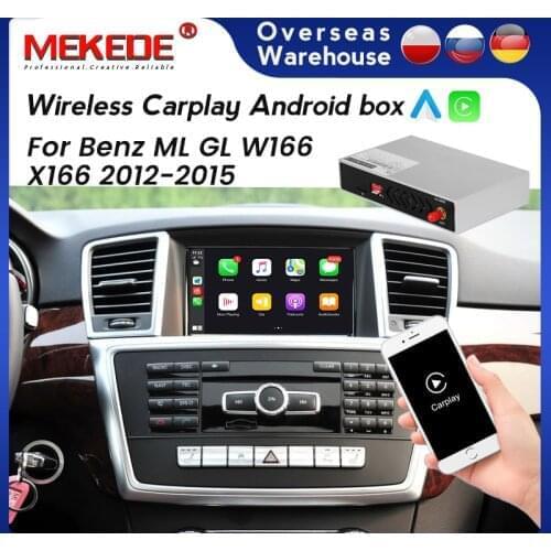 Car Radio Upgrade Wireless Apple Carplay Box for Mercedes Benz ML GL W166 X166 2012 - 2015 Dvd Multimedia Android Auto Decoder
