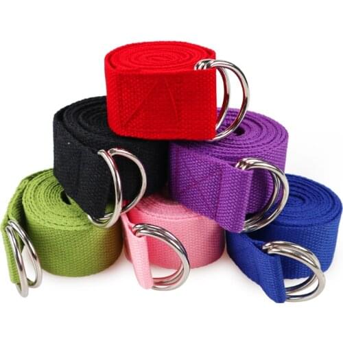 Adjustable Sport Stretch Strap D-Ring Belts Gym Waist Leg Fitness Yoga Belt New