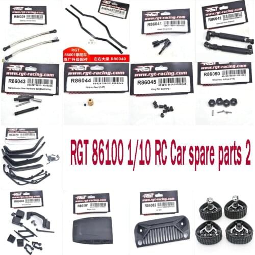 RGT 86100 1/10 RC Car spare parts R86039 ~ R86082 drive shaft gear hex eyebrow body shell parts engine cover snow tires Set2