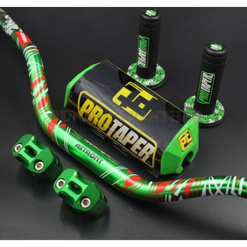 Motorcycle Handle Bar for Yamaha 6 color Handlebar Pads Conical Handle Grips Aluminum Fat Bar 1-1 / 8 "Dirt Pit Bike Motocross