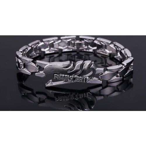 MOSU Silver Alloy Bracelets Fairy Tail Rotation bracelet Cosplay Accessories Metal Bangle Drop-shipping
