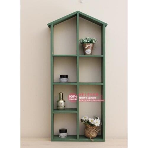 Zakka retro wooden wood display cabinet styling storage wall cabinets can be hung Japanese do the old