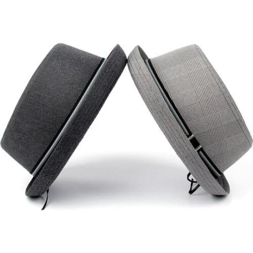 Women Men Fedora Hat Flat Pork Pie Hat For Gentleman Dad Bowler Porkpie Jazz Hat Big Size S M L XL