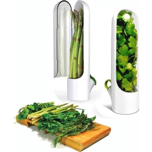 1-3pcs Vanilla Preservation Cup Lettuce Fresh Box mini refrigerator Vegetable Fruit Fresh-Keeping Kitchen Herb Storage Container