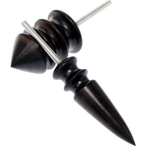 1PC Black Sandalwood Leather Craft Edge Polishing Slicker Flat/Pointed Head Leather Craft DIY Tools