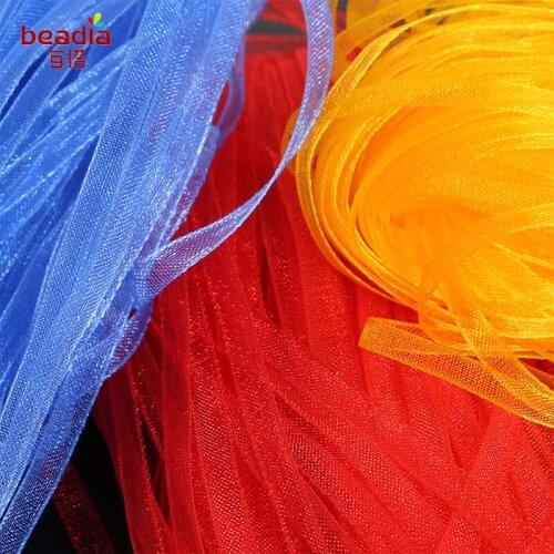 20yds Organza Ribbon 3mm Apparel Sewing Fabric DIY Gift Packaging Wedding Decoration Tapes Ribbon Party Supplies