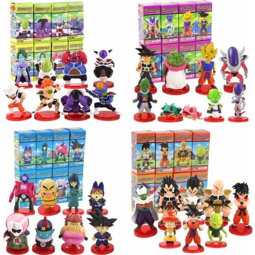 3-9cm 8pcs/set Anime WCF PVC Figure Toys Q Ver. Mini Model Dolls Birthday Gifts for Kids