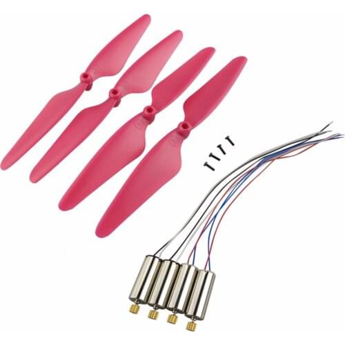 4pcs Propellers + 4 Motors for Hubsan X4 H502E H502S H502T H507A Remote Control RC QuadCopter