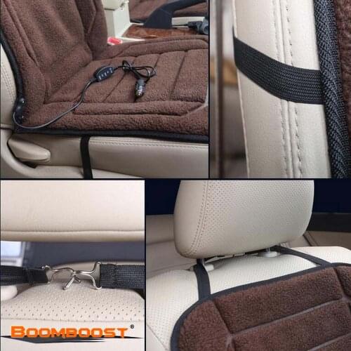 Boomboost 12V Car Seat Heater Covers Pad Electric Heated Seats Auto Car Seat Cushion Hot Fur Car Sets Interior Accessories