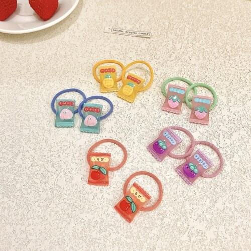 Baby Girls Cute Fresh Fruit Elastic Hair Bands Ponytail Holder Children Lovely Scrunchies Rubber Bands Kids Hair Accessories