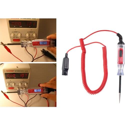 Heavy Duty Automotive Circuit Tester, Professional Circuit Tester Light, Extended Test Leads, Long Probe for Car Voltage