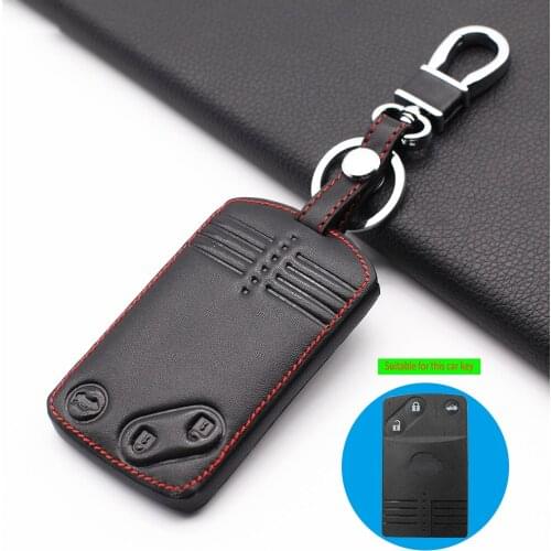 For Mazda 5 6 8 M8 CX-7 CX-9 2/3/4 Buttons Remote Smart Key Cover High Quality Leather Car Key Fob Case Protector Wallet Remote