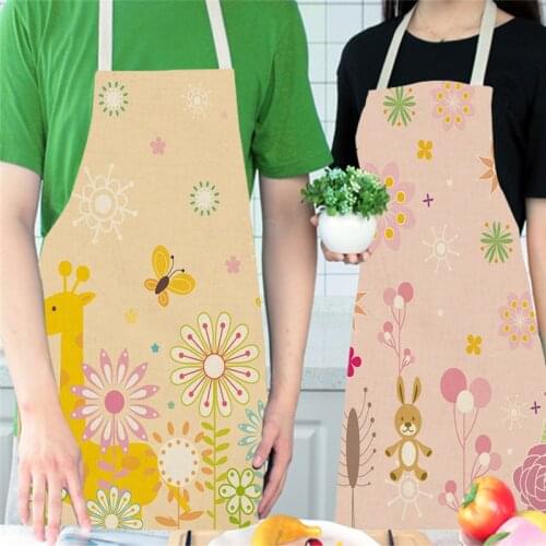 Animal leaf pattern For home and kitchen customizable apron Child apron Woman kitchen apron Women kitchen apron aprons barber