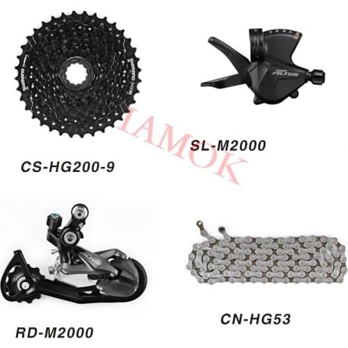 SHIMANO ALTUS Mountain Bike SL-M2000 9 Speed Shifter Iamok RD-M2000 Rear Derailleur CN-HG53 Chain CS-HG200-9 Bicycle Parts