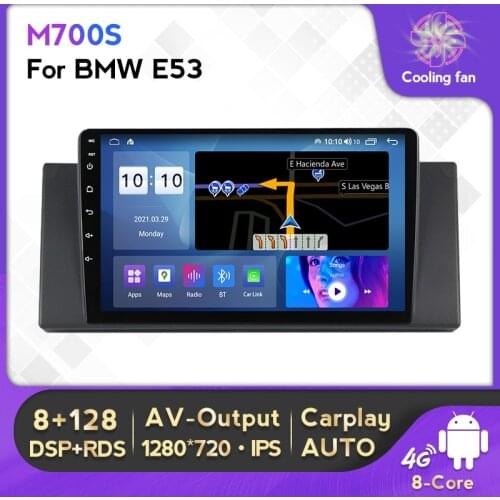HD 1280x720 IPS Screen 6G 128G IPS DSP Carplay RDS Android 11 For BMW X5 E53 E39 Car GPS Navigator Radio Cssette Video Audio