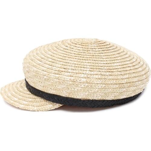 Korea Sun Hat Straw Women Summer Elegant Ladies Beret Hat French Style Fashionable Beach Sunscreen Painters Hat