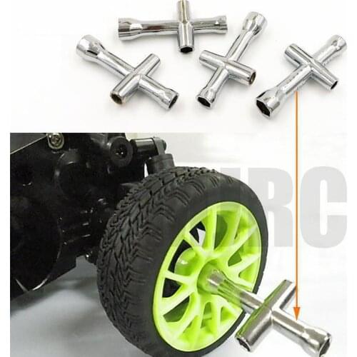 RC Car D90 SCX10 RC Crawler 2PCS 4mm 5mm 5.5mm 7mm Cross Wrench Hex Socket Repair tools for 1/10 HSP Traxxas Tamiya HPI Kyosho