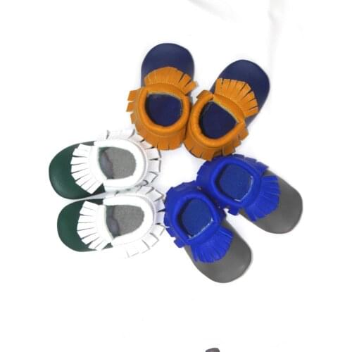 Brand genuine leather crib shoes New baby moccasins soft leather moccs baby girl shoes Toddler boy First Walkers