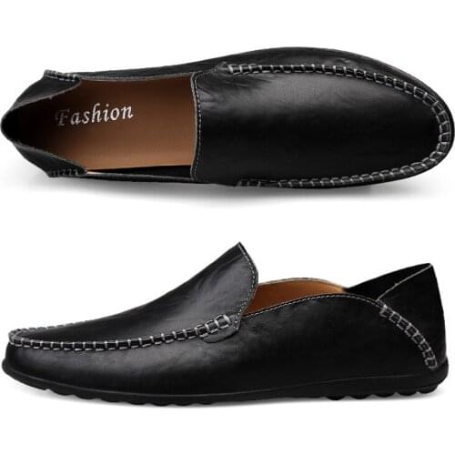 Men Casual Shoes Slip on Formal Loafers Male Leather Shoes Comfortable Business Dress Black Shoes High Quality Men Walking Shoes