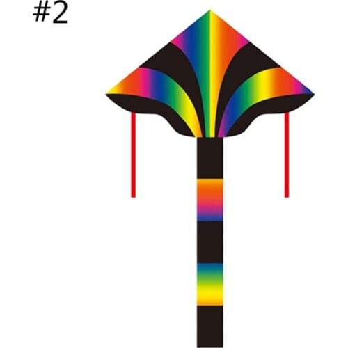 HX5D New Long Tail Rainbow Delta Kite Outdoor Kites Flying Toys Kite For Children Kids Single Line Kite Childrens Outdoor Ki