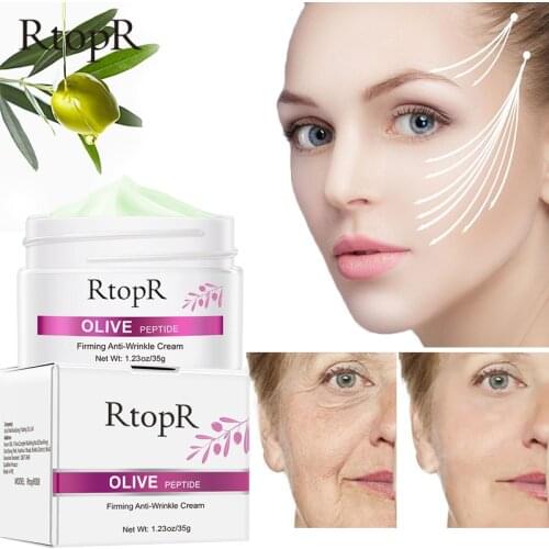 Olive Peptide Firming Anti-Wrinkle Cream Reduce Face Fine Lines Tighten Pores Whitening Oil Control Acne hydrating skin Product