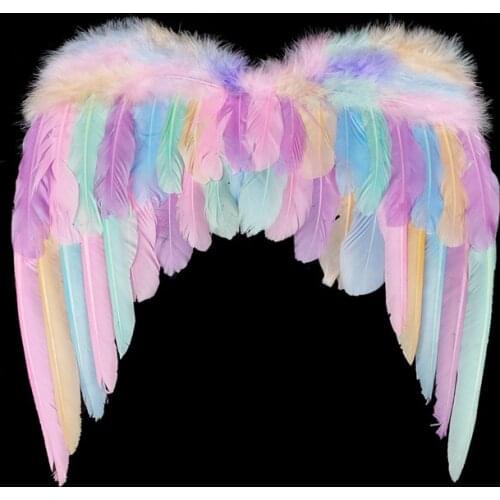 New Kids Adult Feather Angel Wing Party Birthday Cosplay Wedding Decor Costume Carnival Stage Performance Props Baby Shower