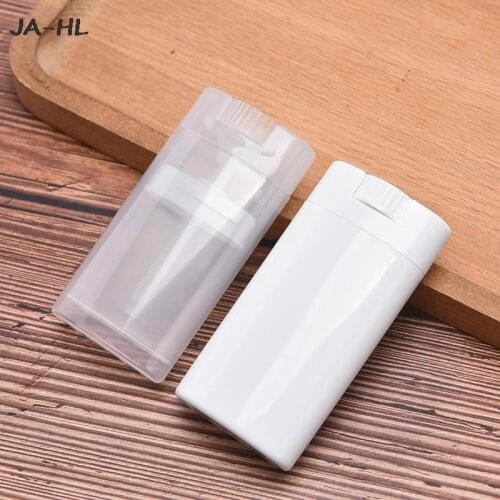 Plastic Empty Diy Oval Lip Balm Tubes About 15g Portable Deodorant Containers Clear White Lipstick Lip Tube