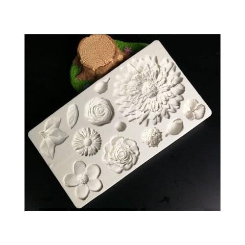 Buttercream Flowers Mould Fondant Cake Decorating Tools Silicone Molds For Crafts Chocolate Baking Tools Cakes Gumpaste Fim H751