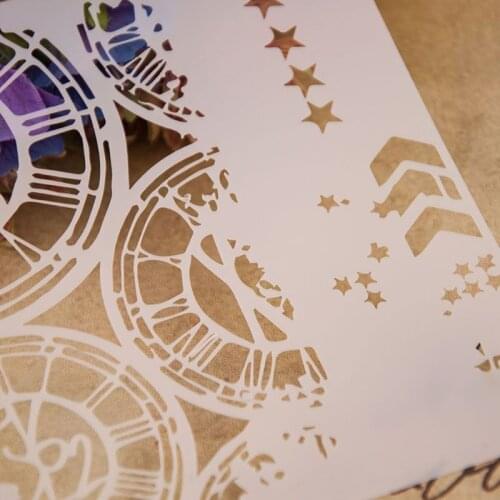 Wheel Stencils Template Painting Scrapbooking Embossing Stamping Album Card DIY Crafts