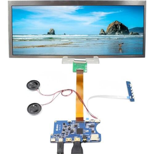 12.3inch HSD123KPW1-A30 HSD123KPW2-D10 1920X720 LCD Screen High Brightness 850 nite with Type C HDMI TF Card Controller Board
