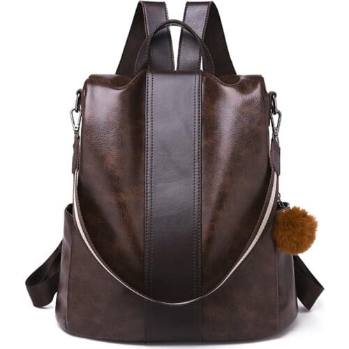 Women Travel Backpack For Teenage Girls PU Leather Anti Theft Backpack Casual Bagpack Shoulder Bag Back pack Mochila Feminina