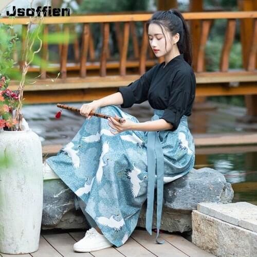 2020 Woman Chinese Traditional Hanfu Costume Japanese Kimono for Girl Anicent Han Dynasty Cosplay Clothing Princess Dancewear