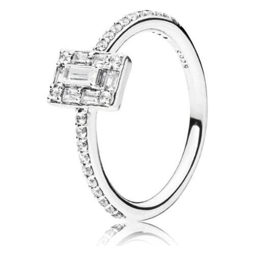 Original 925 Sterling Silver Pan Ring Luminous Ice SParkling Shards Ring For Women Wedding Engagement Party Fashion Jewelry