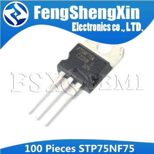 100pcs/lot STP75NF75 TO-220 P75NF75 75N75 N-Channel MOSFET Transistor