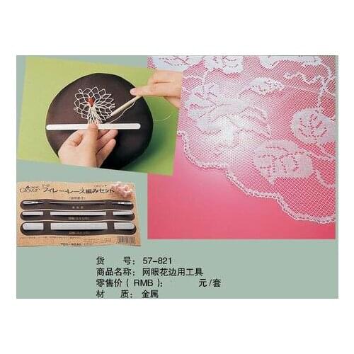57-821) Clover hand tools for tatting Woven lace tool for hand work