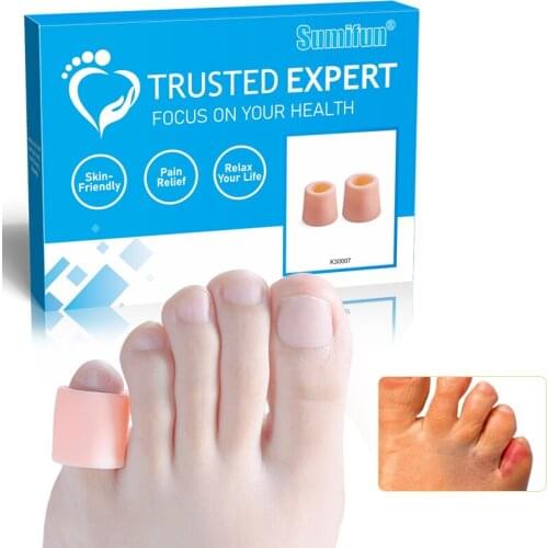 8pairs/box Skin Color Silicone gel Little Toe Tube Corns Blisters Corrector Ingrown Nail Corn Cushion Cap Straightener K30007