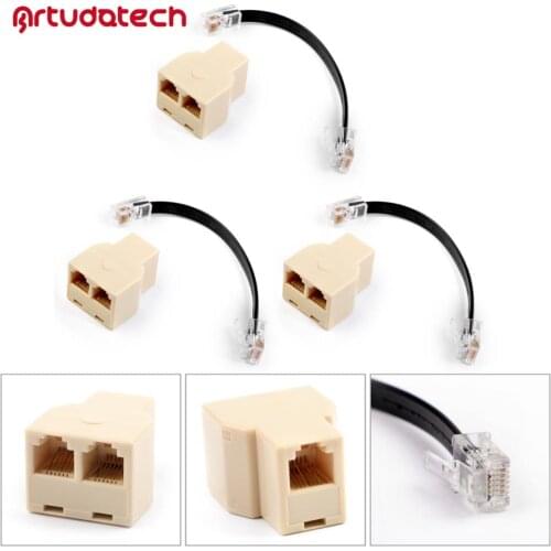 Artudatech 3Pcs Microphone 1 to 2 Splitter Adapter For Yaesu FT-7800R FT-8800R FT-7900R FT-8900R Car Radio FT 7800R 8800R 7900R