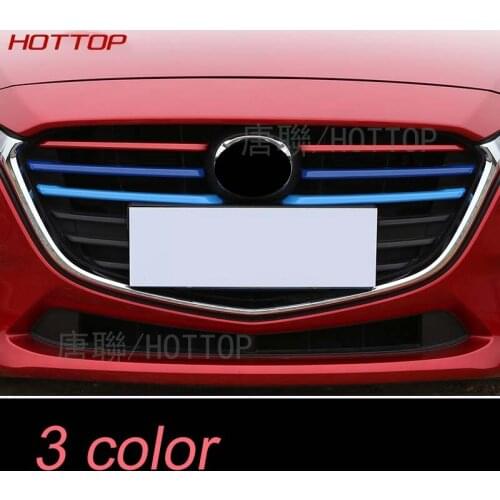 Car Sticker For Mazda 3 M3 Axela 2017 Front Grille Grill Cover Trims ABS Chrome 2pcs/set Auto Exterior Accessories