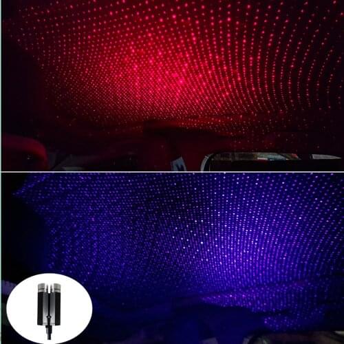 Car Atmosphere Light Usb Starry Sky Lamp Decoration Star Ceiling Projection Lamp Laser Usb Roof Interior Car Ambient Light