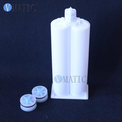Free Shipping Glue Dispensing Two Component Plastic Cartridge 50cc/ml 1:1 For Dispensing Caulking Gun