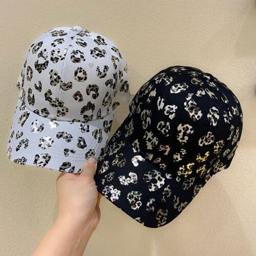 Leopard Print Baseball Cap Ladies Summer All-match Japanese and Korean Style Hats Mens Outdoor Shading Street Hip-hop Hats