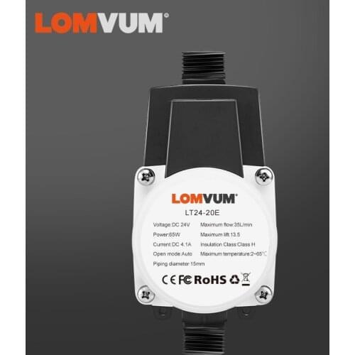 LOMVUM Booster Pump Brushless Water Pump 24V 65W 13.5M Auto Pressure Controller IP56 Household Water Heater Boost For Home