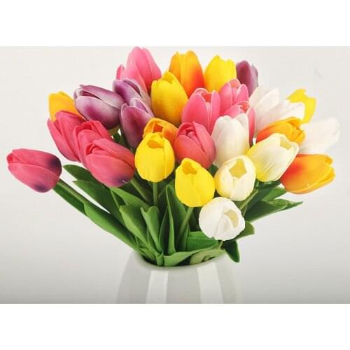 Tulip Artificial Flower Artificial Bouquet Fake Flower for Wedding Decoration Flowers Home Decor Flower Ornamental