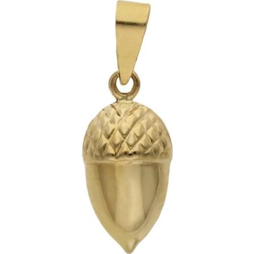 Minoplata Pendant ACORN small gold 18 K L. A Jewel unisex perfect for gift to men and women