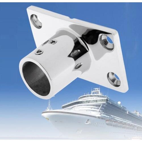 Boat Hand Rail Fitting 90 Degree 7/8' Stanchion Base Marine Stainless Steel