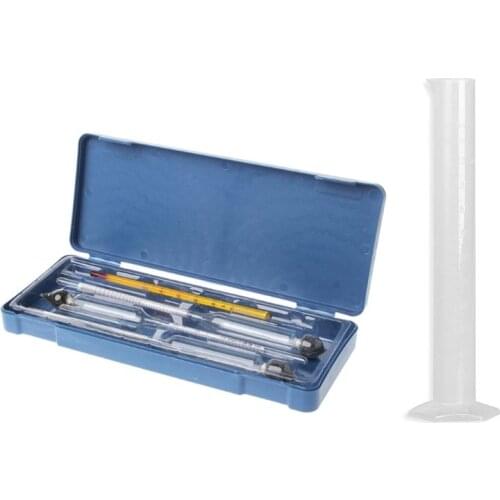 New Hydrometer Tester Vintage measuring bottle plastic box Set Tools Alcoholmeter Alcohol Meter Wine Concentration Meter Tools