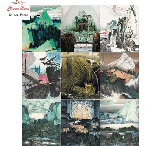 Golden Panno,Needlework,DIY DMC Cross stitch,Sets For Embroidery kit 14ct unprinted Mountains Cross-Stitching,christmas 1122