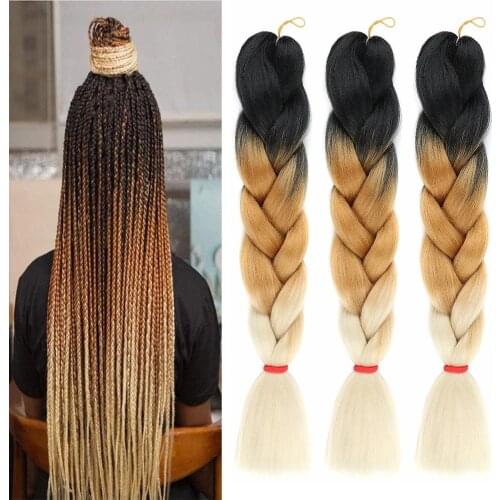 Natifah Wholesale hair Jumbo Braid Hair Kanekalon Hair Crochet Braiding Hair 100g/pcs Synthetic Braids Hair Extension 24inch